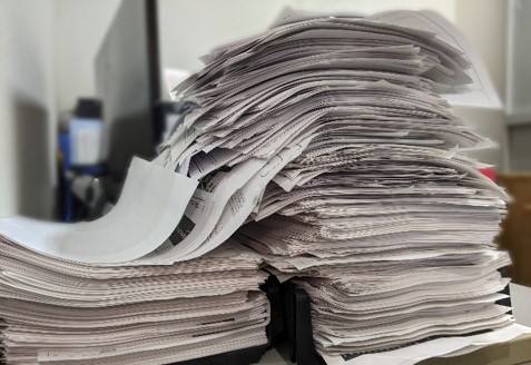 在宅勤務者の社内便がメール室に滞留してしまう