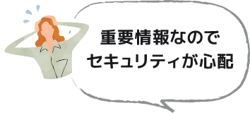 重要情報なのでセキュリティが心配